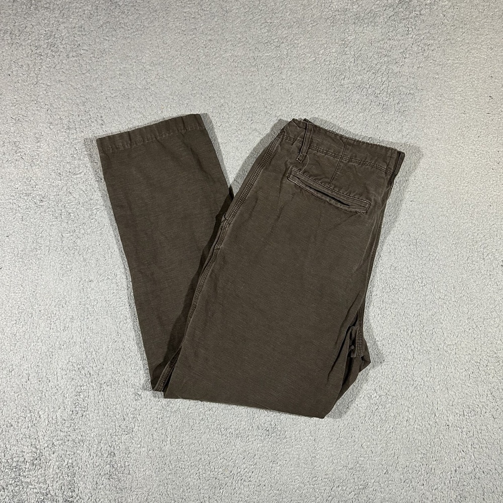 Taylor Stitch Democratic Foundation Pants Mens 34 Straight Dark Brown #3978